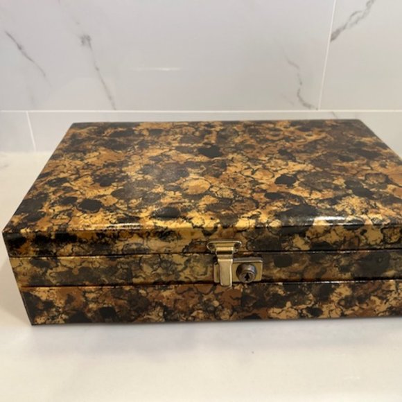 Mele Other - Mele Vintage Brown & Gold Jewelry Case. 12 1/2" X 8 1/4" X 3 3/ 4"